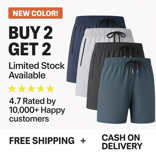 Combo of 4 Men's Stretchable Cotton Shorts for Summers