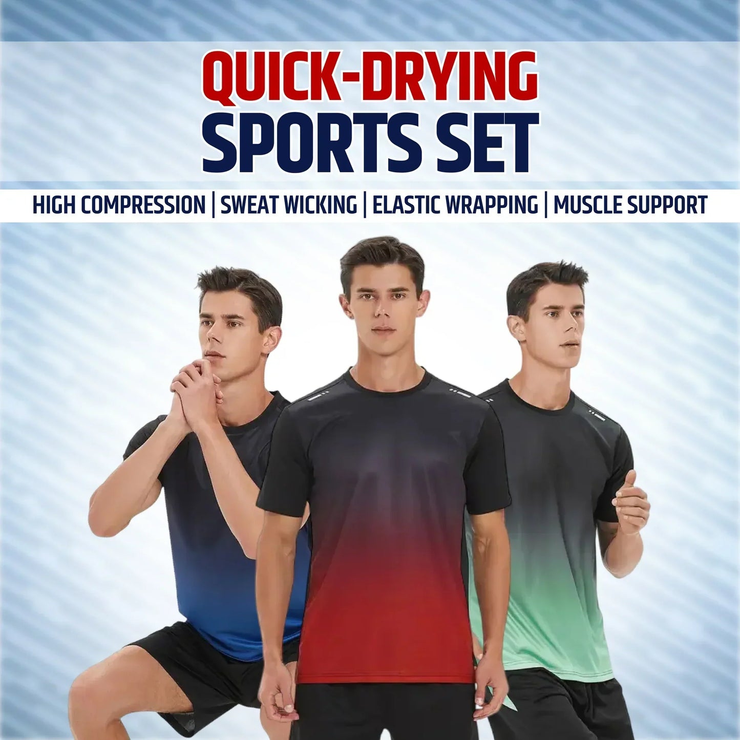 Men's Outdoor Sports Quick-Drying Breathable 2-Piece Combo Set 🏃‍♂️👕 (Get Shorts Free🔥)