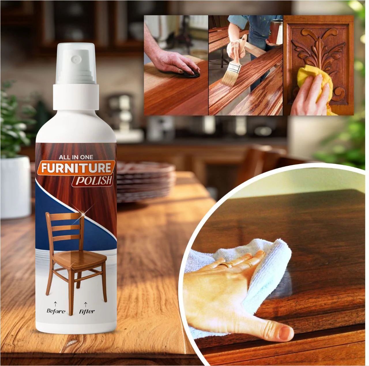 Natural Beeswax Spray Furniture Polish and Cleaner Spray (BUY 1 GET 3 FREE)
